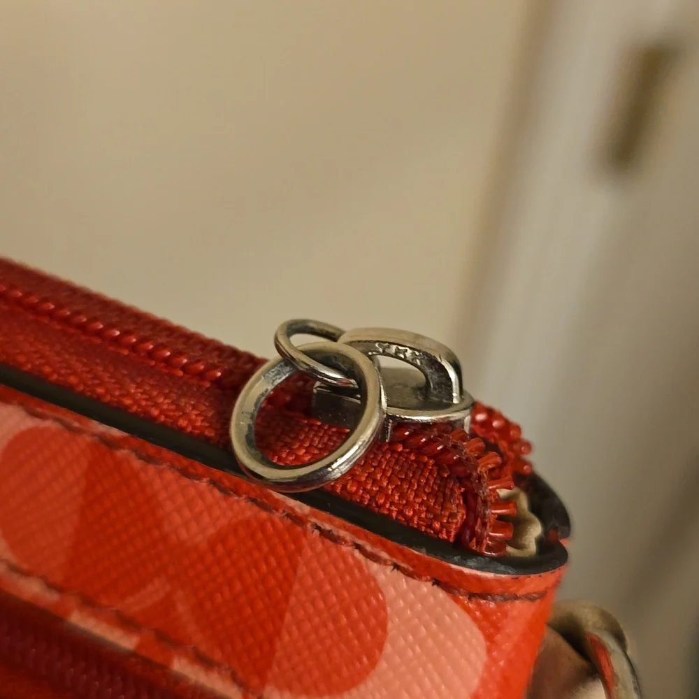 Coach Red Signature Wristlet - Picture 5 of 15